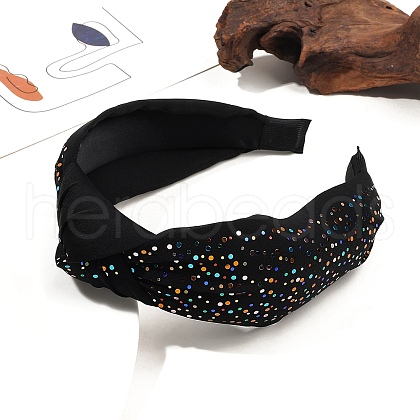 Cloth Hair Bands with Sequins PW-WGA93D2-05-1