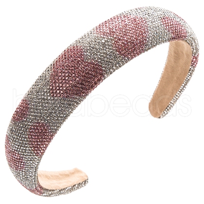 Heart Pattern Rhinestone Hair Bands PW-WG95079-01-1