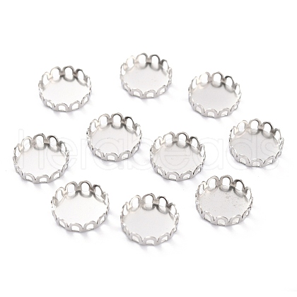 Non-Tarnish 304 Stainless Steel Cabochon Settings STAS-Y001-09G-P-1