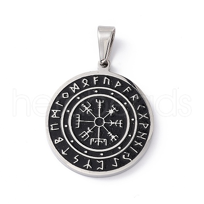 304 Stainless Steel Pendants STAS-G285-05AS-1