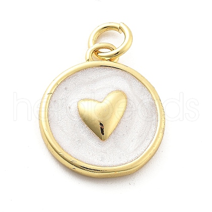 Ocean Theme Brass Enamel Pendants KK-Q029-01I-G-1