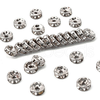 Iron Grade A Crystal Rhinestone Spacer Beads RB-A010-8MM-N-1