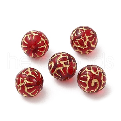 Plating Acrylic Beads OACR-C016-08-1