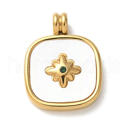 304 Stainless Steel Rhinestone Pendants STAS-G352-23G-1