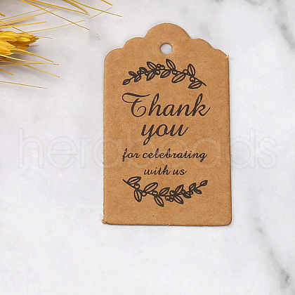 100Pcs Thank You Paper Gift Tags THXG-PW0001-013B-1