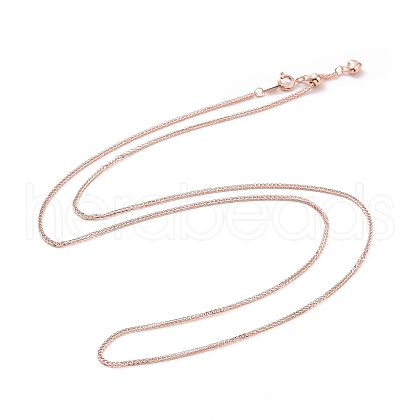 925 Sterling Silver Wheat Chains Necklace for Women STER-I021-02A-RG-1