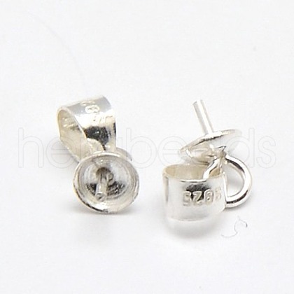 925 Sterling Silver Pinch Bails STER-A006-343-1