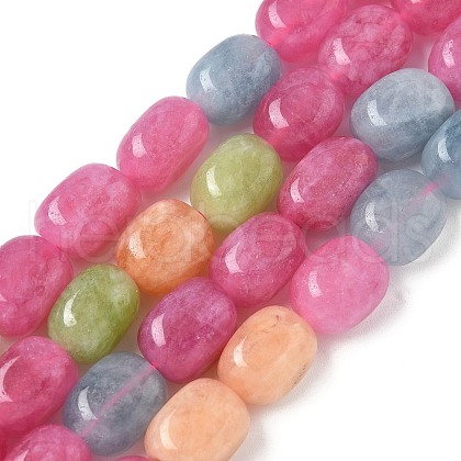 Dyed Natural Malaysia Jade Beads Strands G-P528-I12-01-1