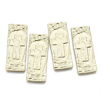 Alloy Hammered Pendants PALLOY-R113-11G-NR-1