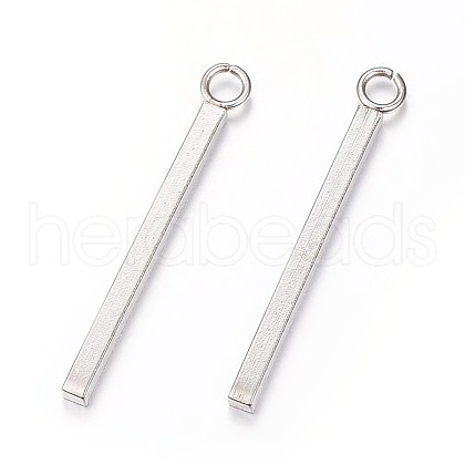 Tarnish Resistant 304 Stainless Steel Bar Pendants X-STAS-P186-05P-23mm-1