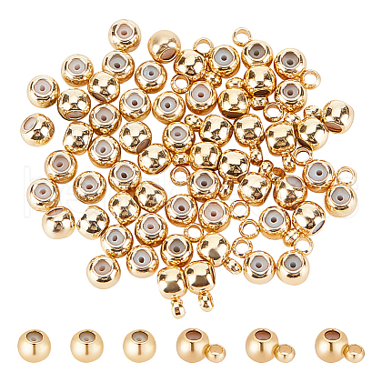 ARRICRAFT 60Pcs 2 Style Brass Beads KK-AR0002-54-1