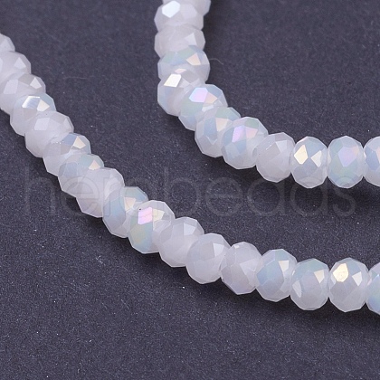 Faceted Electroplate Glass Rondelle Bead Strands X-EGLA-R048-2mm-36-1