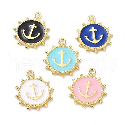 Eco-Friendly Stainless Steel Enamel Pendants STAS-C031-02G-1