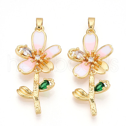 Brass Pendants KK-G517-02G-1