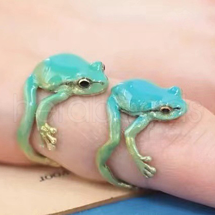 Frog Alloy Enamel Cuff Rings FS-WG3B32A-02-1