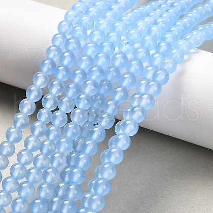 Natural & Dyed Malaysia Jade Bead Strands G-A146-4mm-A20-1