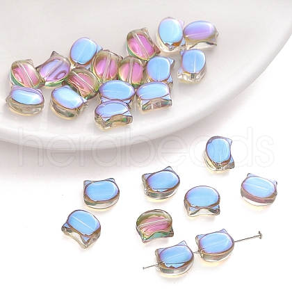 10Pcs Electroplate Glass Beads PW-WG5CD4E-09-1