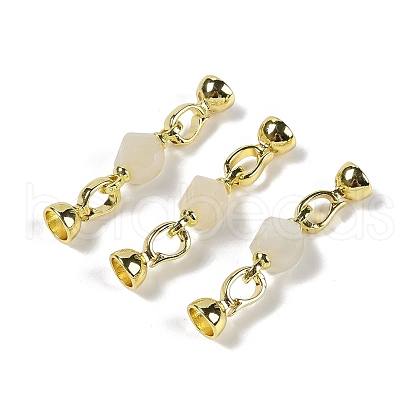 Natural Moonstone with Brass Fold Over Clasps G-G141-02G-11-1