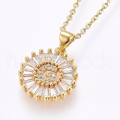 304 Stainless Steel Initial Pendant Necklaces NJEW-H486-30G-G-1
