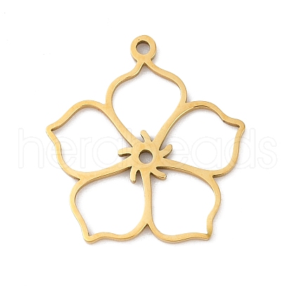 5Pcs 201 Stainless Steel Pendants STAS-K299-03D-G-1