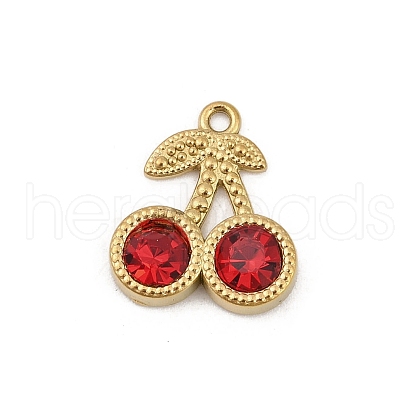 304 Stainless Steel Glass Charms STAS-D366-06A-G-1