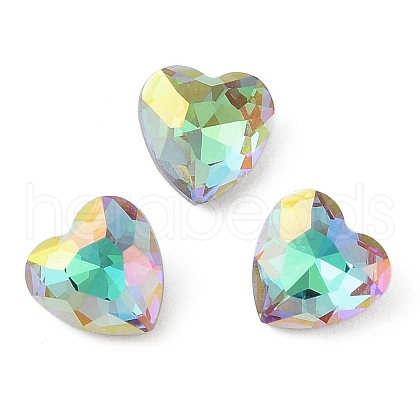 Glass Rhinestone Cabochons RGLA-L029-08A-SPLA-1