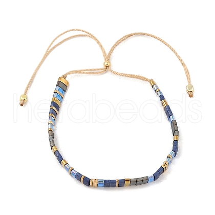 Vintage Ethnic Style Glass Tila Beaded Handmade Slider Bracelets for Women ZN9527-4-1