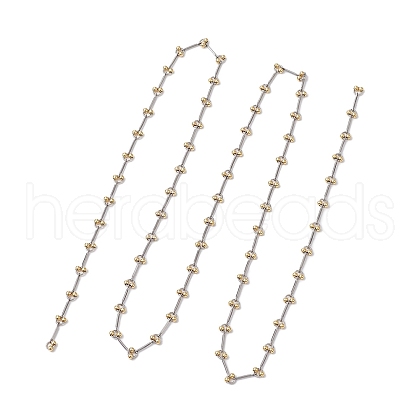Handmade Brass Beaded Chains AJEW-JB01316-1