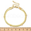 304 Stainless Steel Herringbone Chains & Snake Chain Bracelets BJEW-U019-04G-05-5