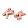 Spray Painted Alloy  2-Loop Link Pendants X-PALLOY-T075-48K-RS-3
