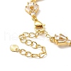 Clear Cubic Zirconia Angel Link Chain Bracelet BJEW-A132-06G-4