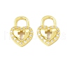 Brass Micro Pave Cubic Zirconia Pendants KK-H428-06G-2