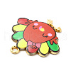 Cute Printed Alloy Pendants ENAM-L040-002B-03-3
