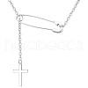 Personality Stainless Steel Paperclip Cross Pendant Necklaces for Men FS-WGFB6D3-02-2