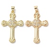 Brass Micro Pave Cubic Zirconia Pendants KK-A212-08A-G-1