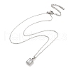 201 Stainless Steel Cable Chain Necklaces NJEW-L124-009P-2