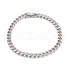 Non-Tarnish 201 Stainless Steel Curb Chain Bracelets for Women and Men BJEW-F473-08P-02-1
