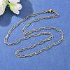 304 Stainless Steel Paperclip Chain Necklace X-NJEW-M183-04G-4