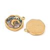 304 Stainless Steel Pave Natural Paua Shell Pendants STAS-F319-02A-G01-2