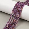 Natural Red Corundum/Ruby and Sapphire Beads Strands G-M390-05-6