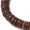 2Pcs Natural Lava Rock & Coconut Beads Stretch Bracelets BJEW-JB11224-5