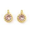 Brass Pave Cubic Zirconia Pendants KK-H204-03G-04-1