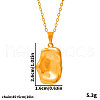 Stainless Steel Textured Rectangle Pendant Necklaces for Women VF3320-2-3