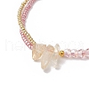 Faceted Bicone Glass with Round Glass Seed Beads Braided Bead Bracelets BJEW-MZ00164-05-4