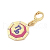 304 Stainless Steel Enamel Pendant Decoration STAS-S168-01G-10-2