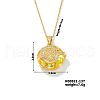 Vintage Sparkling Rhinestone Saint Benedict Medal Pendant Necklaces KL3970-4-1