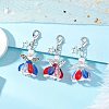 3Pcs Angel Glass Beaded Pendant Decorations HJEW-MZ00201-1