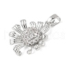 Brass Micro Pave Cubic Zirconia Pendants KK-D357-18P-2