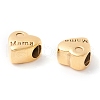 Mother's Day Ion Plating(IP) 304 Stainless Steel European Beads STAS-M298-10G-2