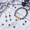 ARRICRAFT Natural Snowflake Obsidian Beads Strands G-AR0002-97-4